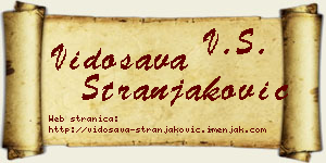 Vidosava Stranjaković vizit kartica